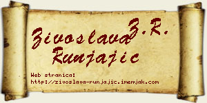 Živoslava Runjajić vizit kartica